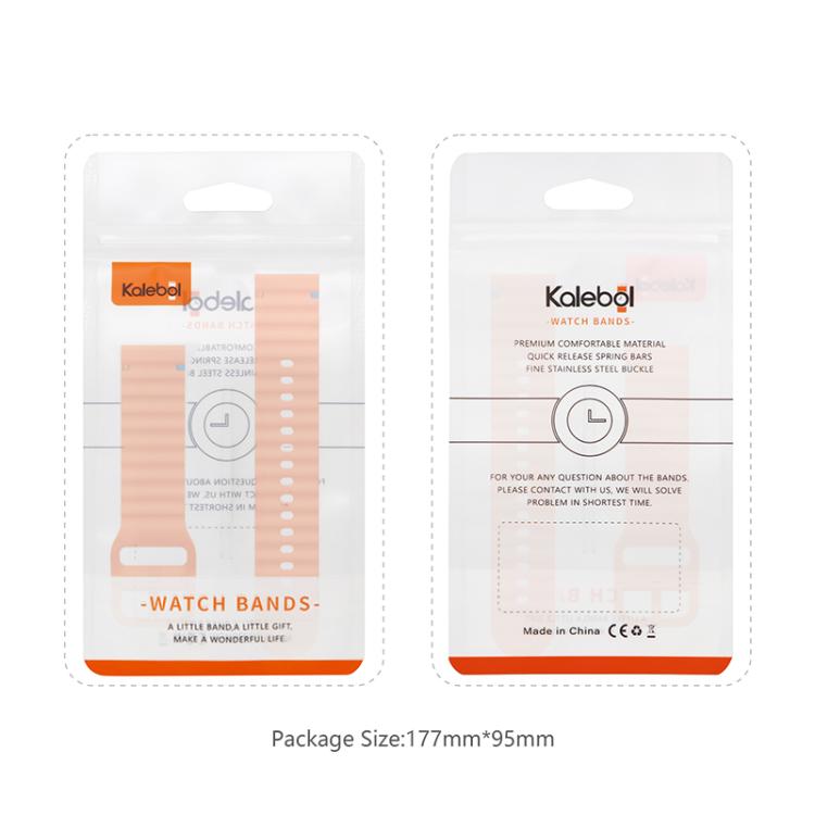 22mm Kalebol Wave Stitch Silicone Watch Band(Yellow) - free shipping - PMc TechLife - Order now!