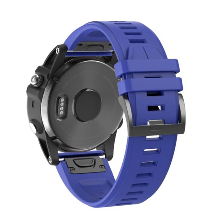 For Garmin QuickFit 22mm Kalebol Plain Texture Silicone Watch Band(Royal Blue) - free shipping - PMc TechLife - Order now!