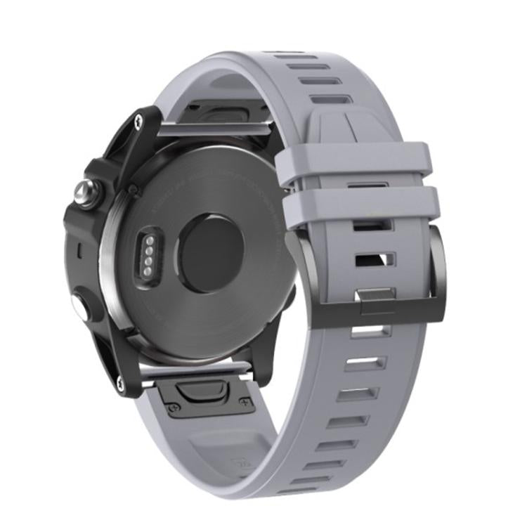 For Garmin QuickFit 22mm Kalebol Plain Texture Silicone Watch Band(Grey) - free shipping - PMc TechLife - Order now!