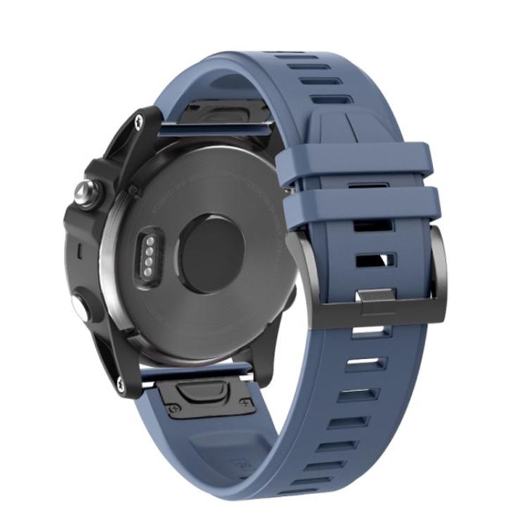 For Garmin QuickFit 26mm Kalebol Plain Texture Silicone Watch Band(Navy Blue) - free shipping - PMc TechLife - Order now!