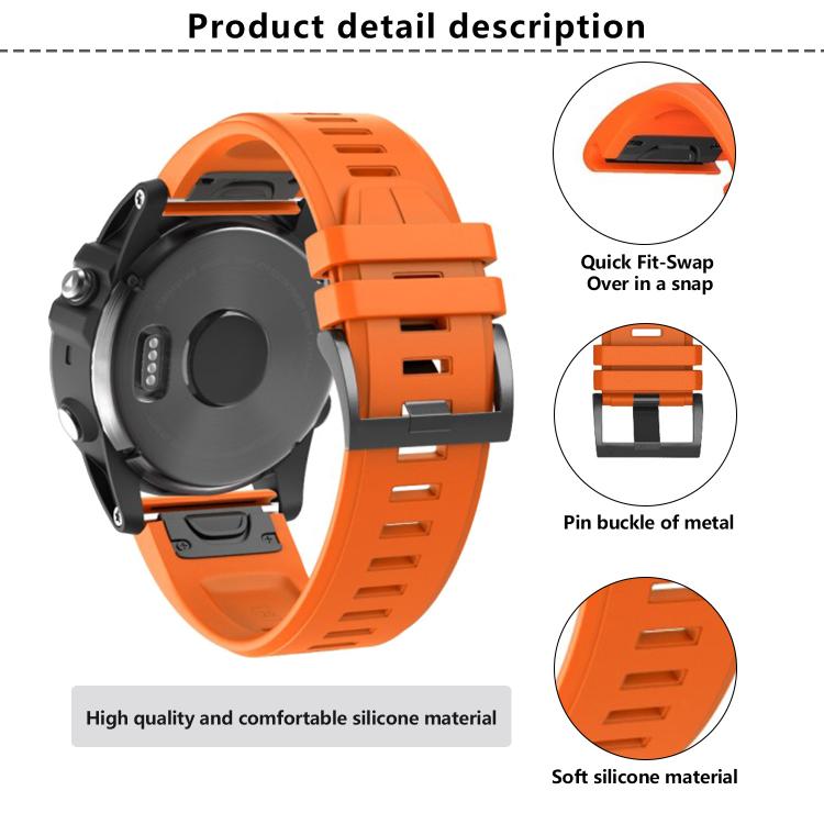 For Garmin QuickFit 26mm Kalebol Plain Texture Silicone Watch Band(Blue Green) - free shipping - PMc TechLife - Order now!