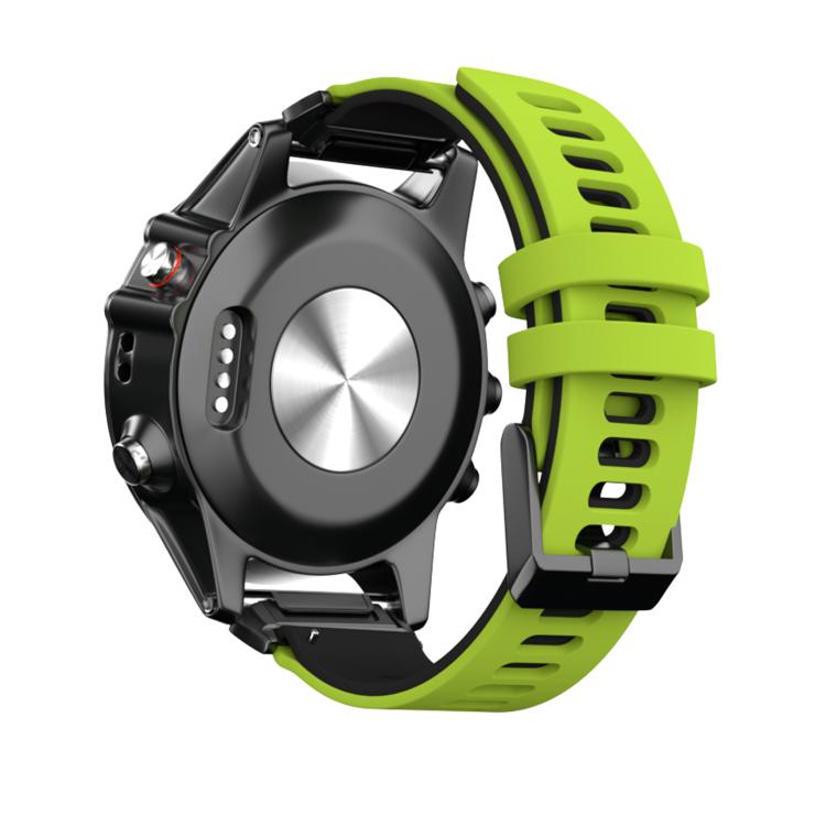 For Garmin QuickFit 26mm Kalebol Two-layer Silicone Watch Band(Green Black) - free shipping - PMc TechLife - Order now!