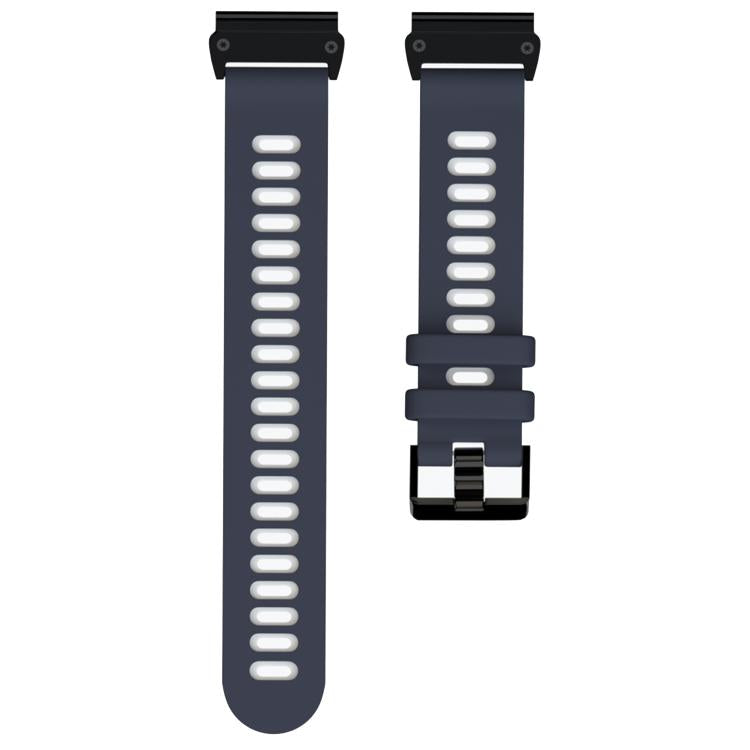 For Garmin QuickFit 26mm Kalebol Two-layer Silicone Watch Band(Blue White) - free shipping - PMc TechLife - Order now!