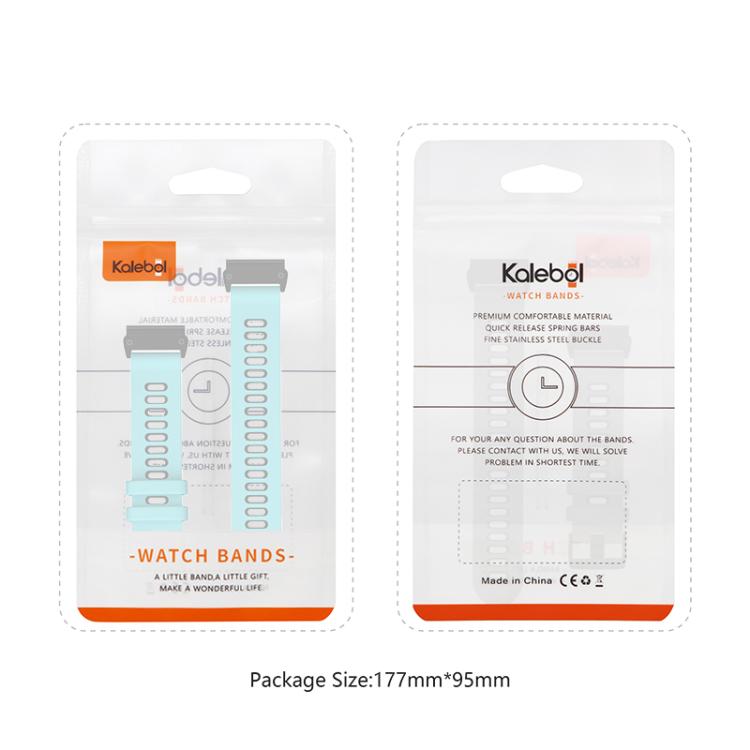 For Garmin QuickFit 22mm Kalebol Two-layer Silicone Watch Band(White Black) - free shipping - PMc TechLife - Order now!