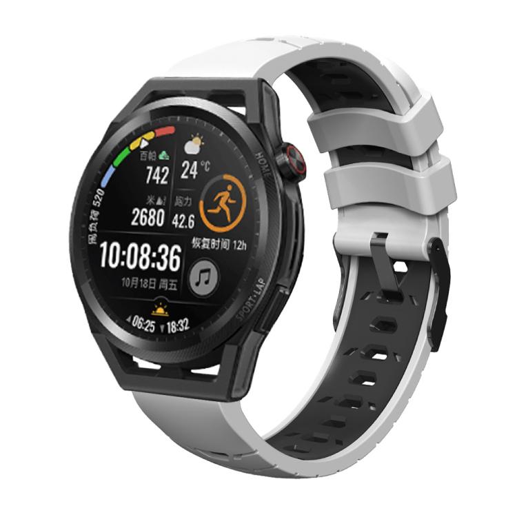 Kalebol 22mm Universal Three Row Holes Silicone Watch Band(White Black) - free shipping - PMc TechLife - Order now!