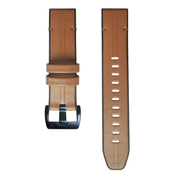 For Garmin QuickFit 26mm Kalebol Quick Release Silicone Leather Watch Band(Brown) - free shipping - PMc TechLife - Order now!