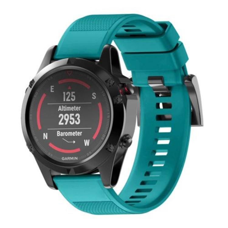 For Garmin QuickFit 22mm Kalebol Triangle Texture Silicone Watch Band(Blue Green) - free shipping - PMc TechLife - Order now!