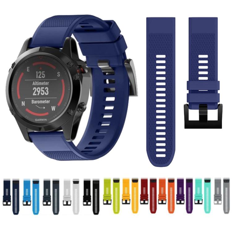 For Garmin QuickFit 26mm Kalebol Triangle Texture Silicone Watch Band(Navy Blue) - free shipping - PMc TechLife - Order now!