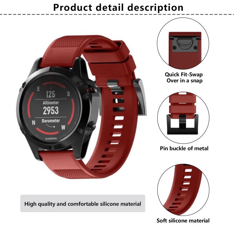For Garmin QuickFit 22mm Kalebol Triangle Texture Silicone Watch Band(Dark Blue) - free shipping - PMc TechLife - Order now!