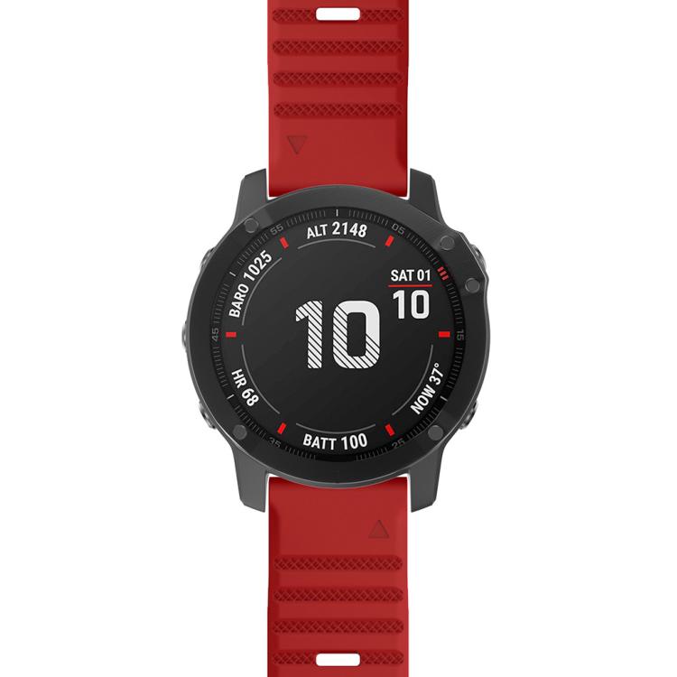 For Garmin QuickFit 22mm Kalebol Concave Texture Silicone Watch Band(Red) - free shipping - PMc TechLife - Order now!