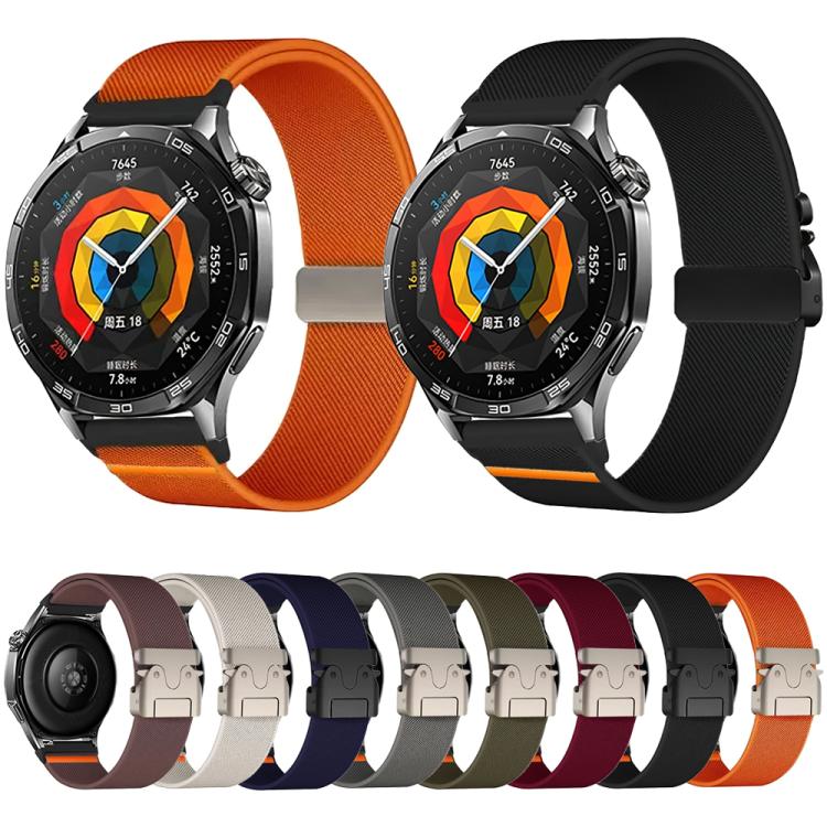 20mm Parachute Buckle Elastic Nylon Watch Band(Orange) - 20mm Bands by PMc TechLife | Online Shopping South Africa | PMc TechLife | Buy Now Pay Later Mobicred