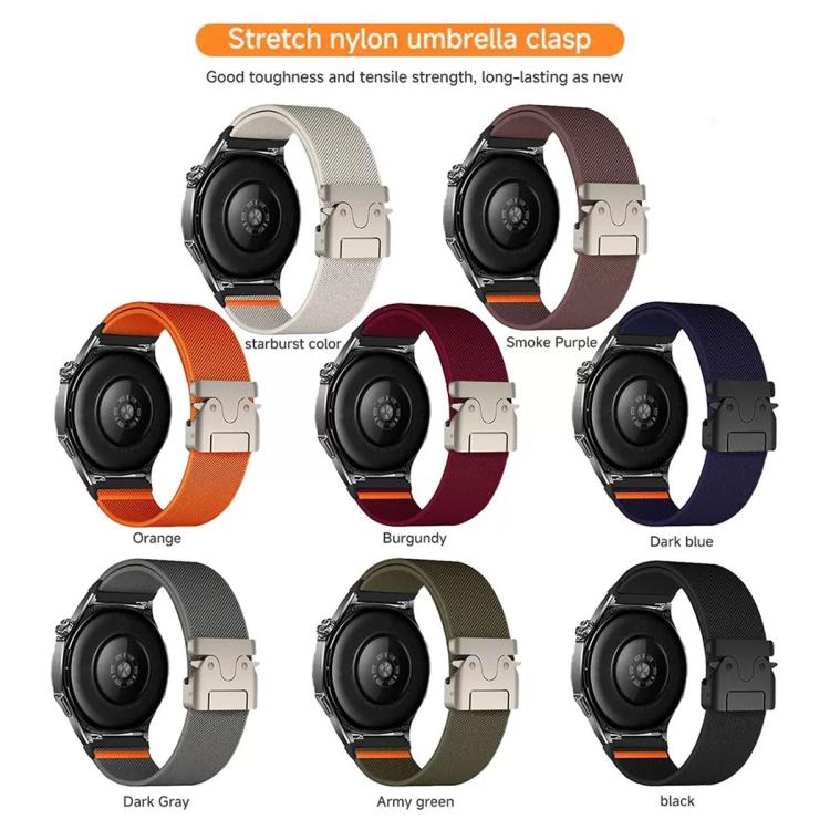 22mm Parachute Buckle Elastic Nylon Watch Band(Dark Grey) - free shipping - PMc TechLife - Order now!