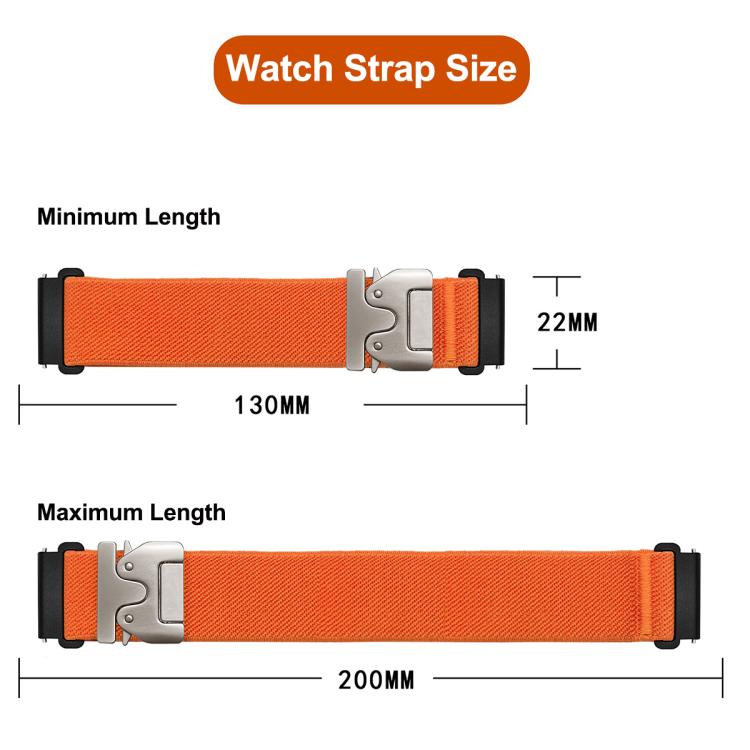 20mm Parachute Buckle Elastic Nylon Watch Band(Black) - free shipping - PMc TechLife - Order now!