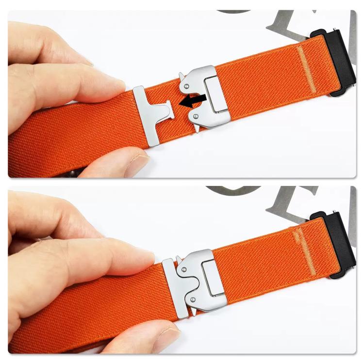 20mm Parachute Buckle Elastic Nylon Watch Band(Orange) - 20mm Bands by PMc TechLife | Online Shopping South Africa | PMc TechLife | Buy Now Pay Later Mobicred