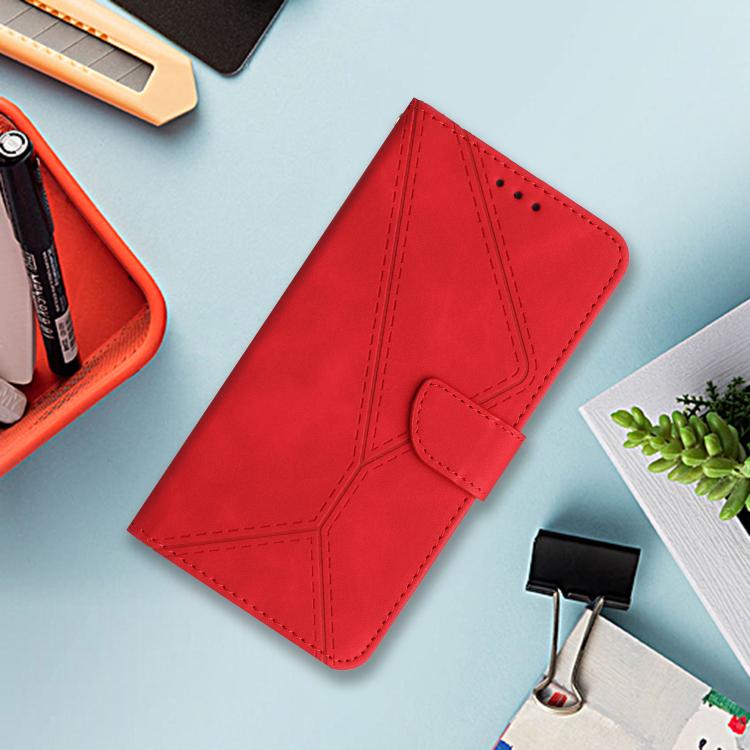 For Tecno Spark 40 Pro+ 4G Stitching Embossed Leather Phone Case(Red) - free shipping - PMC TechLife - Order now!