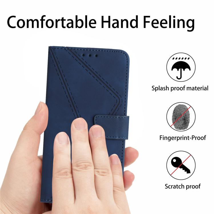 For Tecno Spark 40 Pro+ 4G Stitching Embossed Leather Phone Case(Blue) - free shipping - PMC TechLife - Order now!