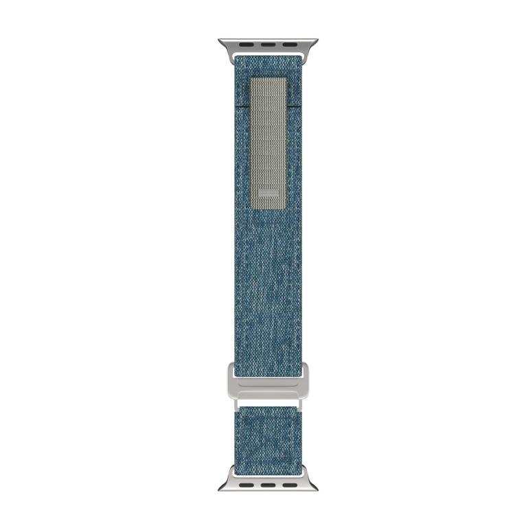 For Apple Watch 42mm / 41mm / 40mm / 38mm Kalebol Canvas Pattern Nylon Loop Strap(Light Blue) - Watch Bands by Kalebol | Online Shopping South Africa | PMC TechLife | Buy Now Pay Later Mobicred