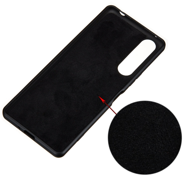 For Sony Xperia 5 Plus / Xperia 1 II Solid Color Liquid Silicone Dropproof Full Coverage Protective Case(Black) - Sony Cases by PMC TechLife | Online Shopping South Africa | PMC TechLife