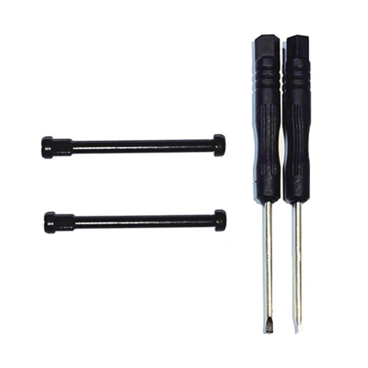 For Amazfit T-Rex 3 2pcs/Pair Flathead Watch Band Replacement Lug Rod with Screwdriver(Black) - For Amazfit by PMc TechLife | Online Shopping South Africa | PMc TechLife | Buy Now Pay Later Mobicred