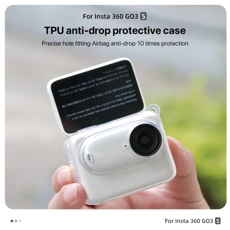 For Insta360 GO 3S Body Soft TPU Protective Case with Lens Cover(Ink Grey) - free shipping - PMC TechLife - Order now!