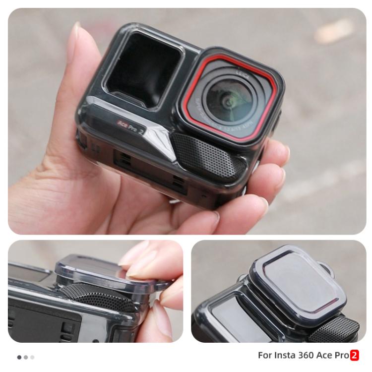 For Insta360 Ace / Ace Pro / Pro 2 Body Soft TPU Protective Case with Lens Cover(Transparent) - free shipping - PMC TechLife - Order now!