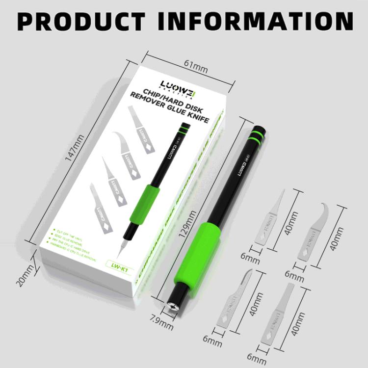 LUOWEI LW-K1 4 in 1 Motherboard CPU IC Glue Quicky Remove Maintenance Knife Set - free shipping - PMC TechLife - Order now!