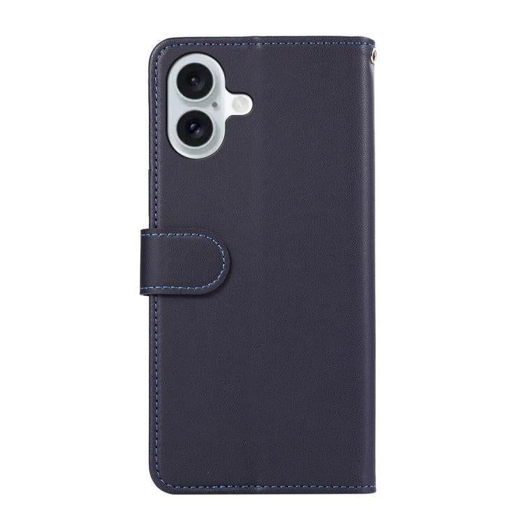For iPhone 17 ABEEL Delicate Texture Splicing RFID Leather Phone Case(Blue) - free shipping - PMc TechLife - Order now!