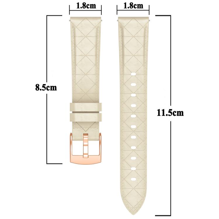18mm Square Leather Rose Gold Buckle Watch Band(Black) - free shipping - PMc TechLife - Order now!