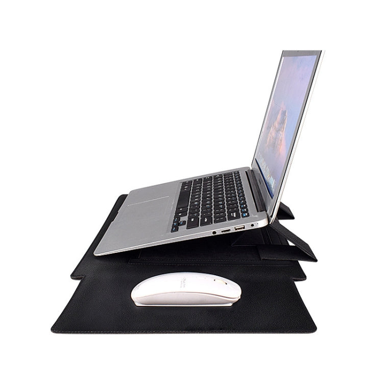 PU05 Sleeve Leather Case Carrying Bag for 15.4 inch Laptop(Black) - 15 inch by PMC Jewellery | Online Shopping South Africa | PMC Jewellery | Buy Now Pay Later Mobicred