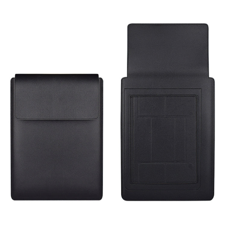 PU05 Sleeve Leather Case Carrying Bag with Small Storage Bag for 14.1 inch Laptop(Black) - 14.1 inch by PMC Jewellery | Online Shopping South Africa | PMC Jewellery | Buy Now Pay Later Mobicred