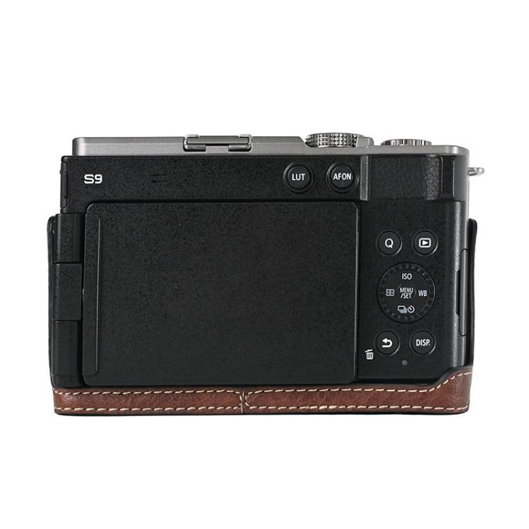 For Panasonic LUMIX S9 Litchi Texture PU Leather Camera Half Case Base(Coffee) - free shipping - PMC TechLife - Order now!