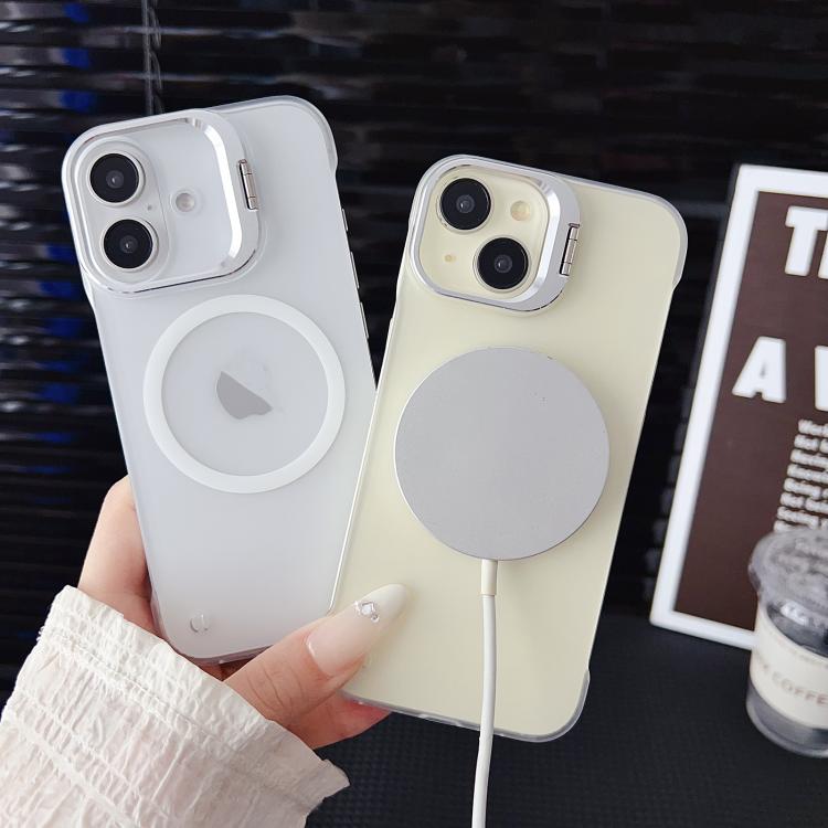 For iPhone 15 Pro Ultra-thin Transparent MagSafe Magnetic Frameless Lens Holder Phone Case - free shipping - PMC TechLife - Order now!