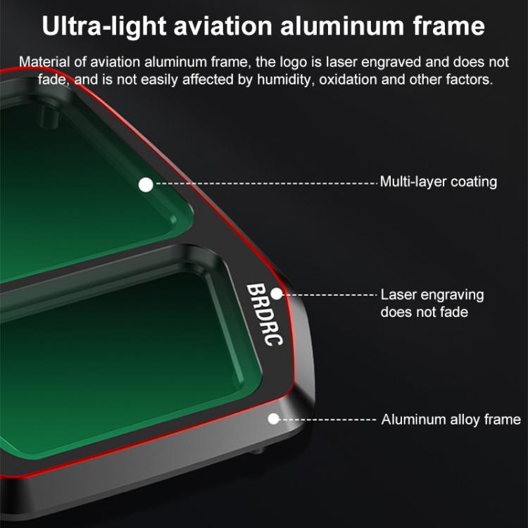 For DJI Air 3S BRDRC Camera Lens Filter, Filter:ND16 - free shipping - PMC TechLife - Order now!