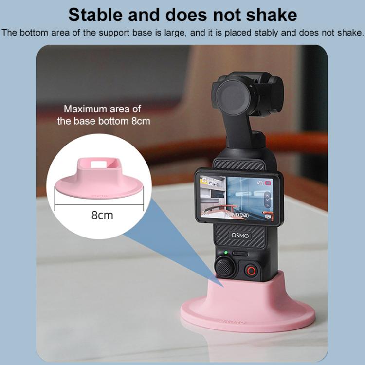 For DJI OSMO Pocket 3 BRDRC Silicone Desktop Base Bracket(Black) - free shipping - PMC TechLife - Order now!
