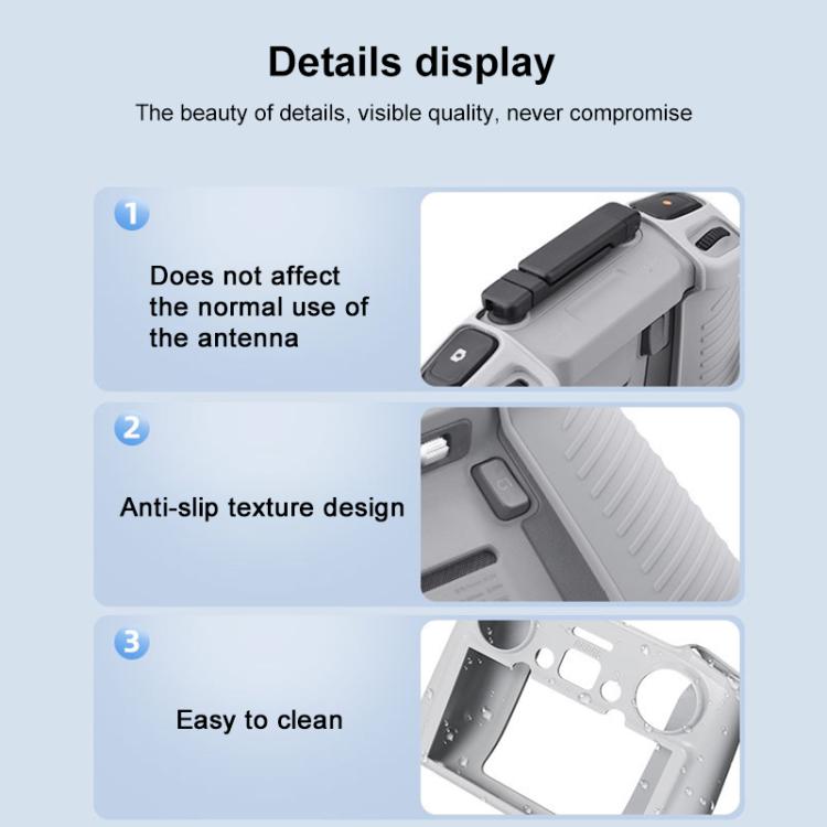 For DJI RC 2 BRDRC Remote Control Shockproof Anti-scratch Silicone Case(Black) - free shipping - PMC TechLife - Order now!