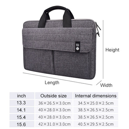 ST08 Handheld Briefcase Carrying Storage Bag without Shoulder Strap for 15.6 inch Laptop(Grey) - 15.6 - 17 inch by PMC Jewellery | Online Shopping South Africa | PMC Jewellery | Buy Now Pay Later Mobicred