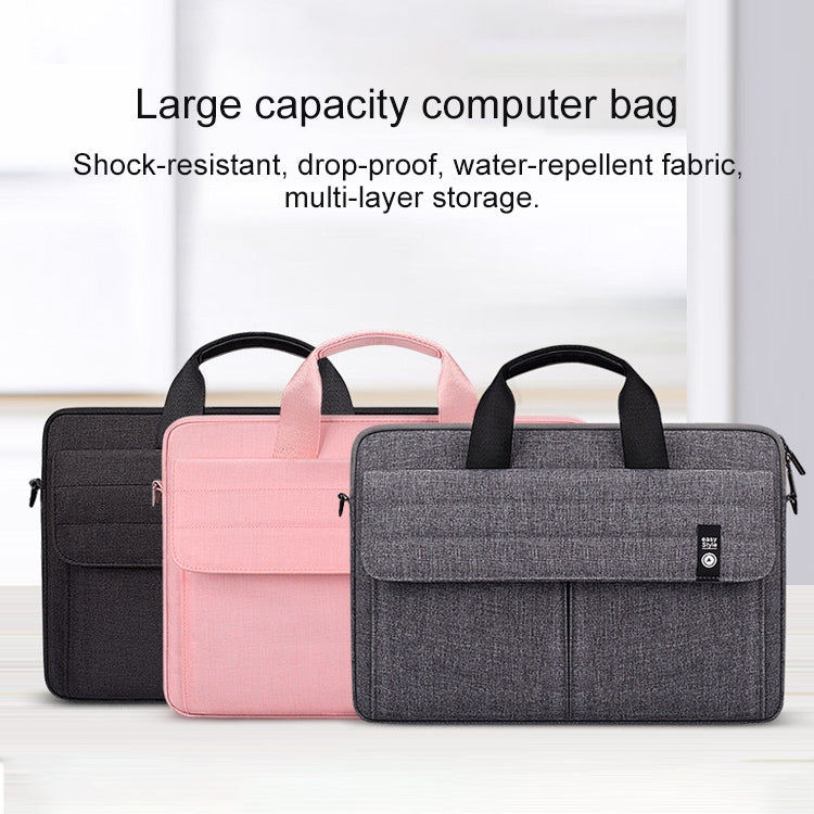 ST08 Handheld Briefcase Carrying Storage Bag with Shoulder Strap for 13.3 inch Laptop(Black) - 13.3 inch by PMC Jewellery | Online Shopping South Africa | PMC Jewellery | Buy Now Pay Later Mobicred