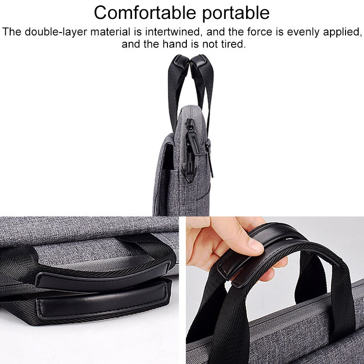 ST08 Handheld Briefcase Carrying Storage Bag with Shoulder Strap for 15.4 inch Laptop(Grey) - 15 inch by PMC Jewellery | Online Shopping South Africa | PMC Jewellery | Buy Now Pay Later Mobicred