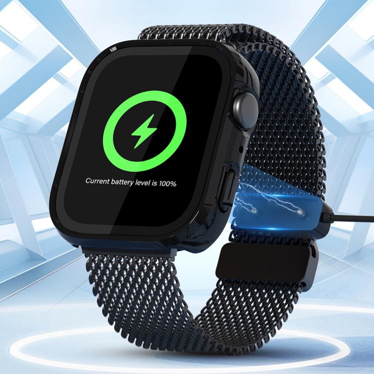 For Huawei Watch Fit 4 Tempered Film Integrated PC Watch Protective Case(Black) - Watch Cases by PMC TechLife | Online Shopping South Africa | PMC TechLife | Buy Now Pay Later Mobicred