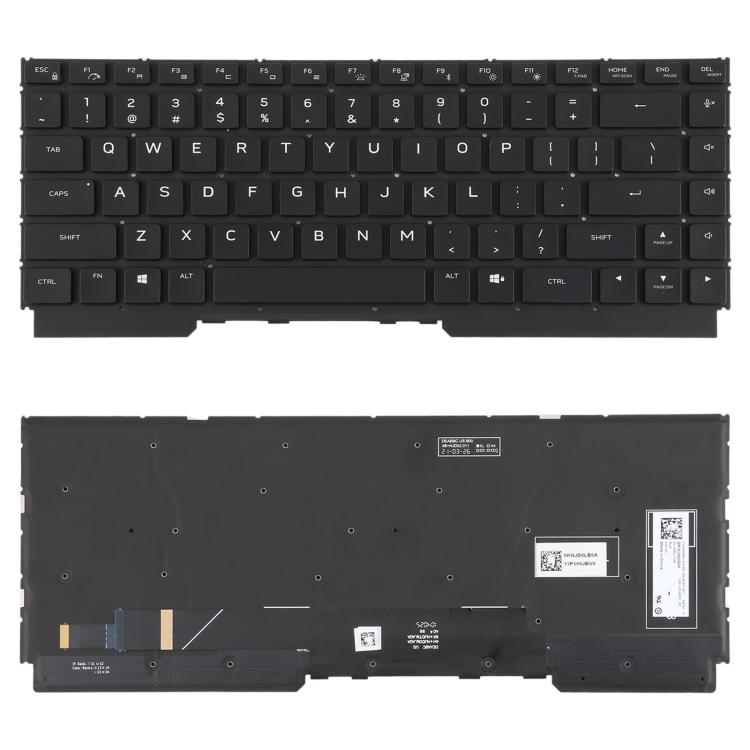 US Version Colorful Backlit Laptop Keyboard for DELL Alienware M15 R5 M15 R6 M15 R7(Black) - free shipping - PMC TechLife - Order now!