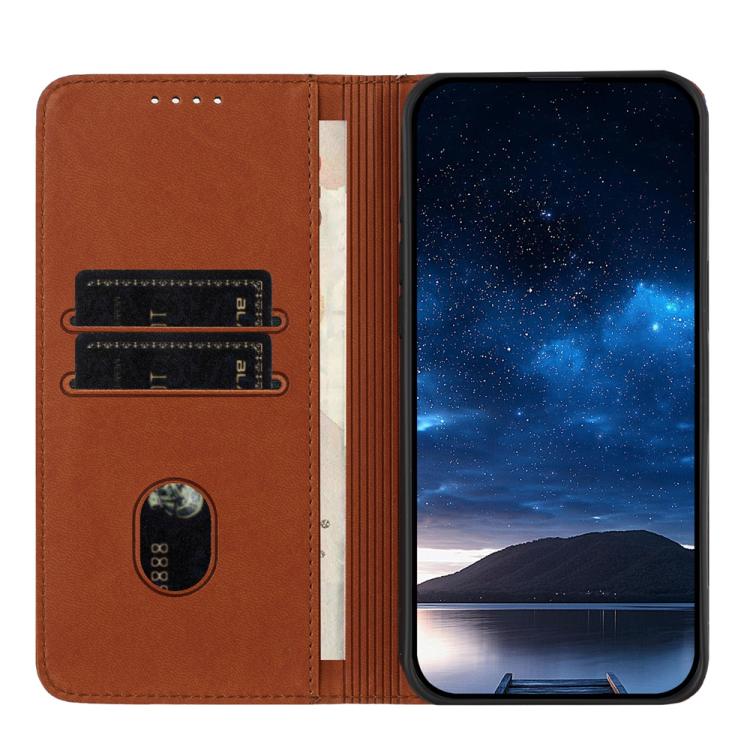 For iPhone 17 Strong Magnetic Frosted Flip Leather Phone Case(Coffee Color) - free shipping - PMc TechLife - Order now!