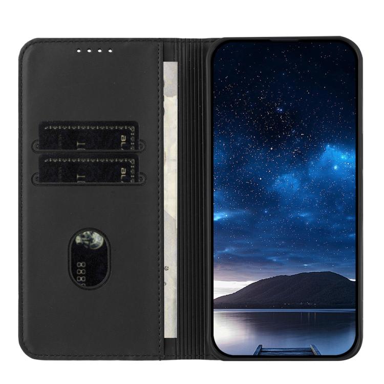 For iPhone 17 Strong Magnetic Frosted Flip Leather Phone Case(Black) - free shipping - PMc TechLife - Order now!