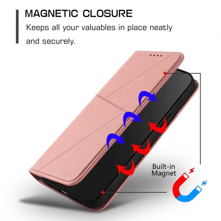 For iPhone 17 Strong Magnetic Frosted Flip Leather Phone Case(Pink) - free shipping - PMc TechLife - Order now!