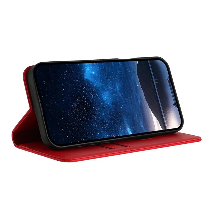 For iPhone 17 Pro Max Strong Magnetic Frosted Flip Leather Phone Case(Red) - free shipping - PMc TechLife - Order now!