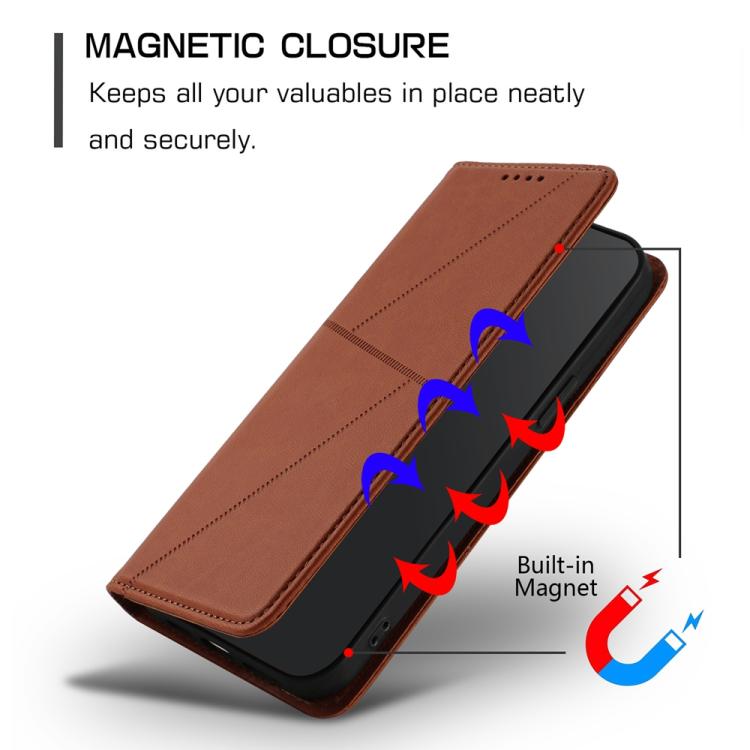 For iPhone 17 Pro Max Strong Magnetic Frosted Flip Leather Phone Case(Coffee Color) - free shipping - PMc TechLife - Order now!
