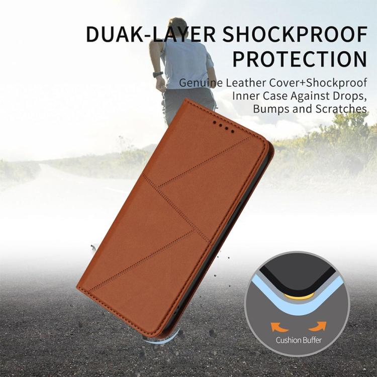 For iPhone 17 Pro Max Strong Magnetic Frosted Flip Leather Phone Case(Coffee Color) - free shipping - PMc TechLife - Order now!