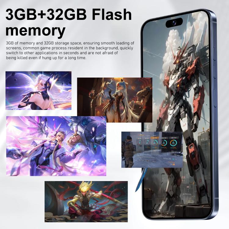 I16 Pro Max / VD1, 3GB+32GB, 6.8 inch Android 10 MTK6753 Octa Core, Network: 4G, Dual SIM, Plug:AU Plug(Black) - free shipping - PMc TechLife - Order now!
