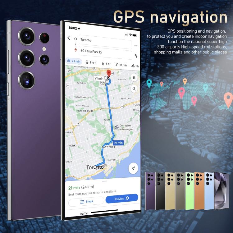 S24 Ultra / S7, 4GB+128GB, 6.75 inch Android 10 MTK6750 Octa Core, Network: 4G, Dual SIM, Plug:US Plug(Green) - free shipping - PMc TechLife - Order now!