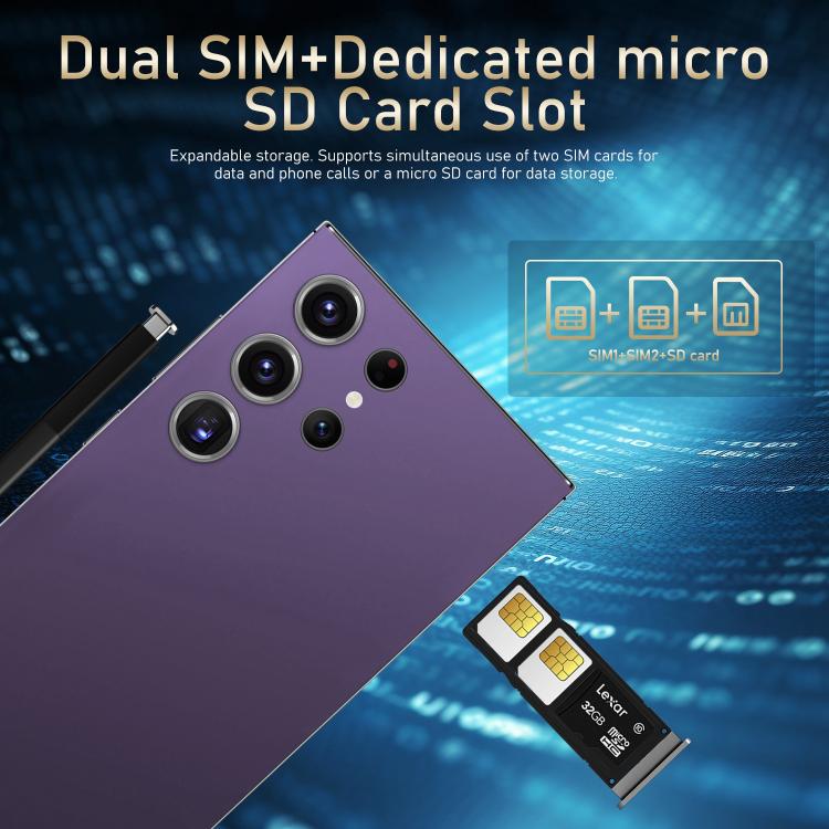 S24 Ultra / S7, 4GB+128GB, 6.75 inch Android 10 MTK6750 Octa Core, Network: 4G, Dual SIM, Plug:UK Plug(Gold) - free shipping - PMc TechLife - Order now!