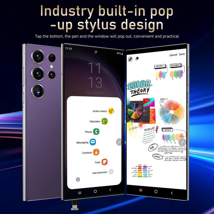 S24 Ultra / S7, 4GB+128GB, 6.75 inch Android 10 MTK6750 Octa Core, Network: 4G, Dual SIM, Plug:US Plug(Grey) - free shipping - PMc TechLife - Order now!